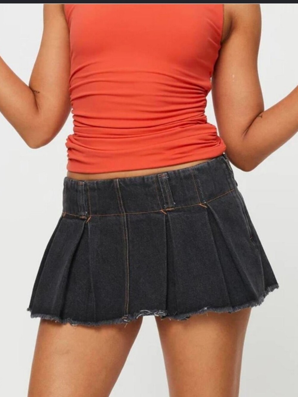 Lioness Charcoal Pleated Mini Skirt